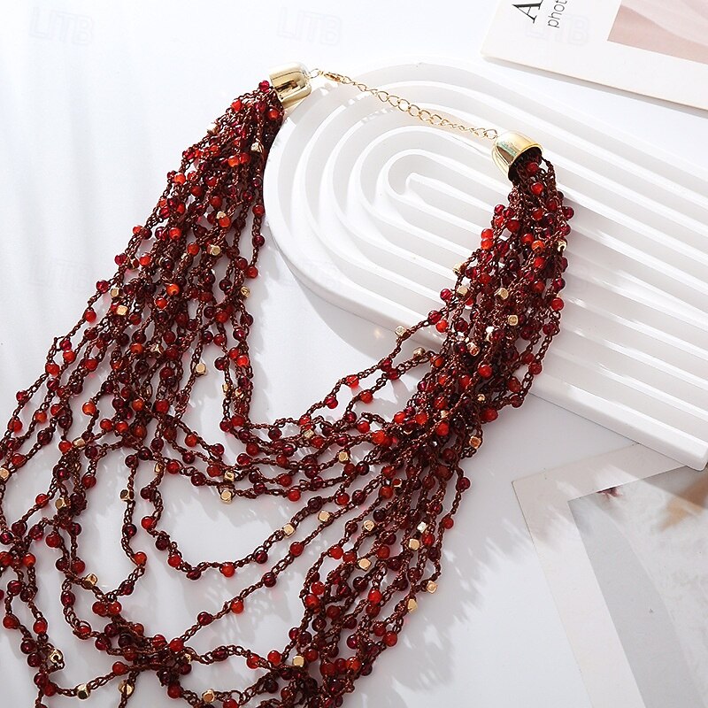 1PC Necklace For Women's Street Daily Acrylic Long Beads3