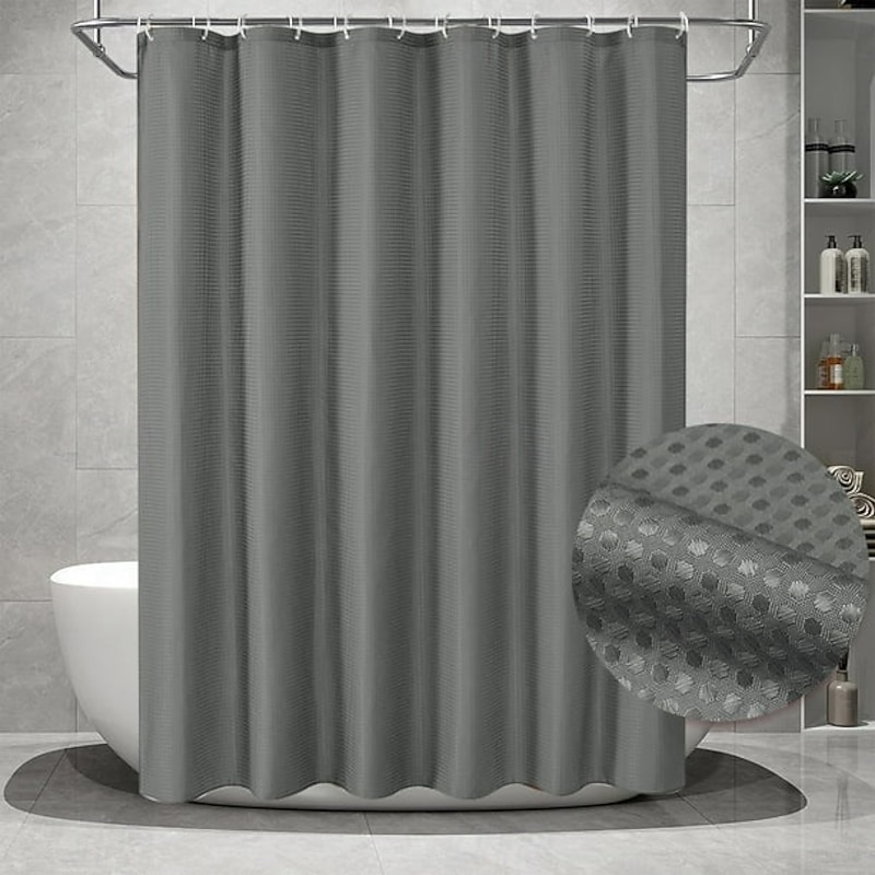 Luxury Waffle Weave Shower Curtain 180cm*180cm(70