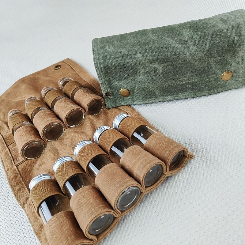Outdoor Camping Spice Bottle Bag Set Camping Picnic Seasoning Bottle Storage Bag4