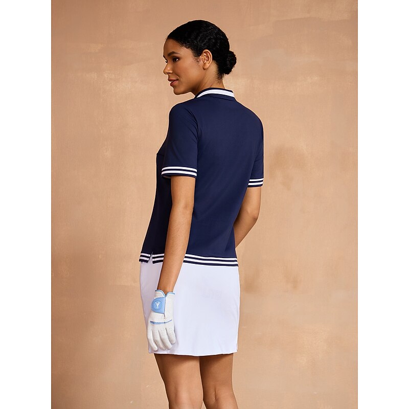 Women's Golf Polo Shirt Black Pink Dark Navy Short Sleeve Ladies Golf Attire Clothes Outfits Wear Apparel2