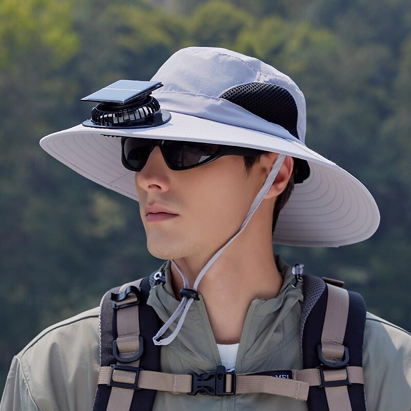 1 Pc Wide Brim Solar Fan Hat for Summer Tourism Mountaineering, Fishing, Camping Sunscreen Hat, Cool and Breathable Fisherman's Hat4
