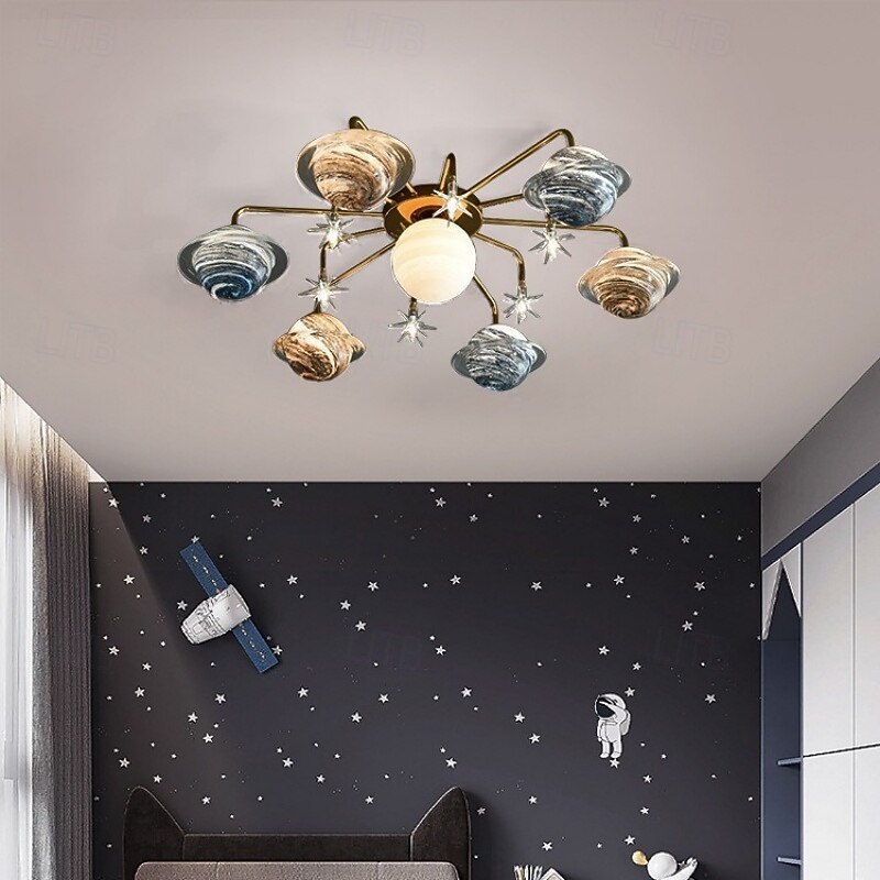 Chandelier Ceiling Lamp 13Heads Warm White Light 85CM Nordic Iron Light Luxury Creative Living Room Bedroom 110-240V4