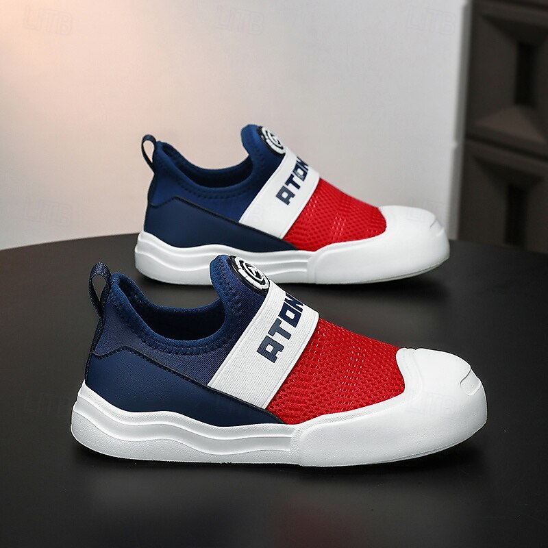 Boys Sneakers Daily Sports & Outdoors Casual School Shoes Mesh PU Elastic Fabric Shock Absorption Breathability Non-slipping Big Kids(7years +) Little Kids(4-7ys) School Casual Daily Outdoor Exercise4