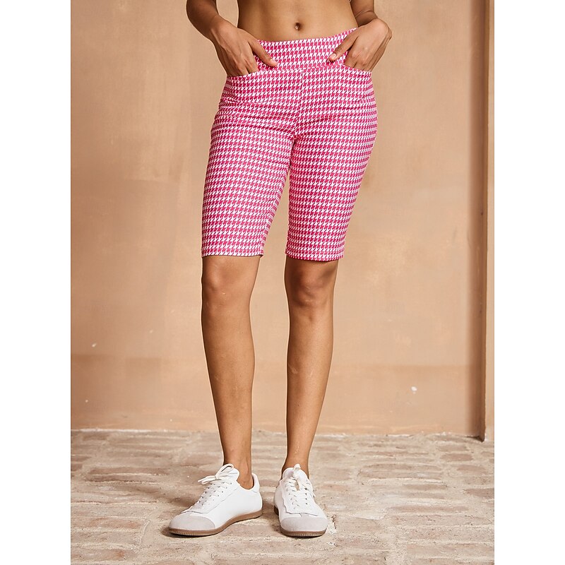Women's Golf Shorts Yan pink Black Rose Red Bottoms Ladies Golf Attire Clothes Outfits Wear Apparel
