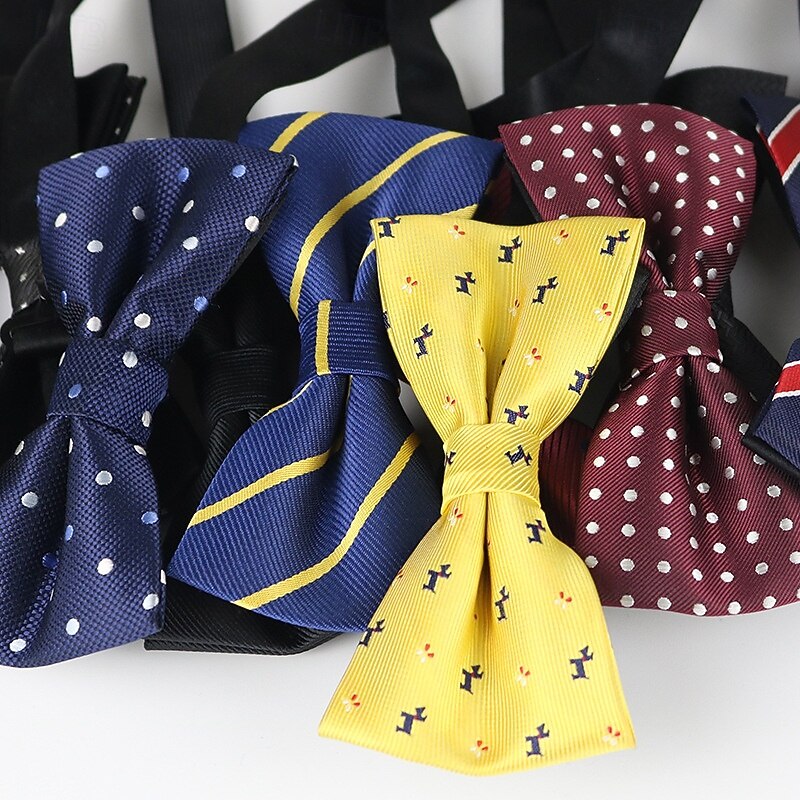 Men's Bow Tie Business Modern Contemporary Polka Dot Pattern Wedding Party Daily Wear - Main Image