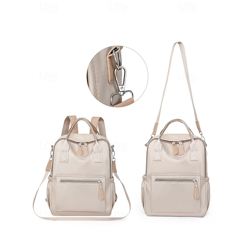 Women's waterproof nylon backpack with adjustable shoulder strap, Can be worn crossbody or on one shoulder and multiple pockets - A lightweight and casual style for students, Commuters and travelers4