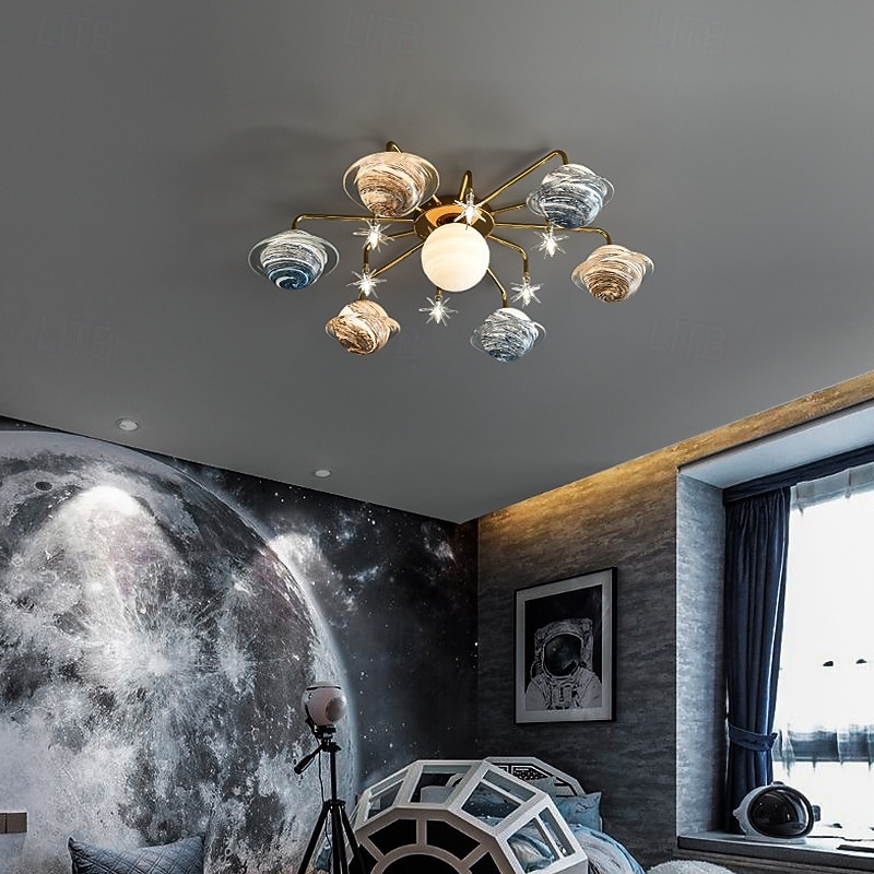 Chandelier Ceiling Lamp 13Heads Warm White Light 85CM Nordic Iron Light Luxury Creative Living Room Bedroom 110-240V2