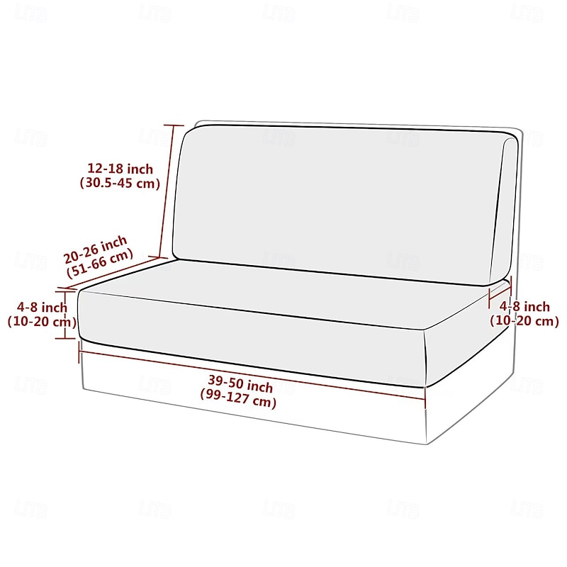 2-Piece Stretch RV Dinette Cushion Covers Milk Silk Sofa Cushion Covers - Perfect for RV Seats, Sofa Pads, and Banquette Cushions - Soft, Durable, and Easy to Install2