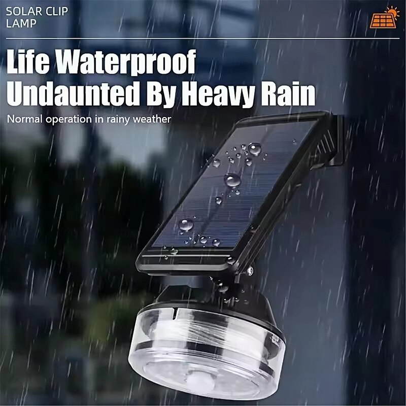 Solar Outdoor Lighting Wall Lights With String Of Lights Colored String Of Lights White Light Illumination Human Body Sensing Suitable For Courtyards Garages Roads Fences Festivals Parties  1PC4