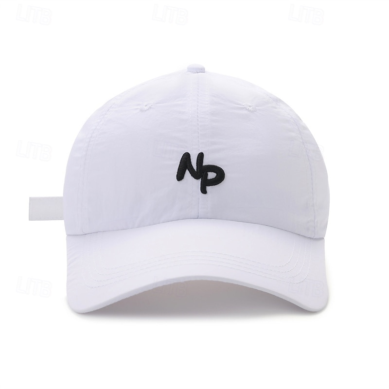 Baseball Cap Tennis Cap Men's Cap Letter Sun Protection Breathable Quick Dry for Tennis Baseball Running Summer White Green2