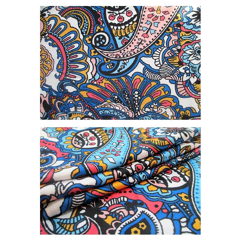 Retro Vintage Boho 1970s Bell Bottoms Pants Flare Leggings Flared Trousers Disco High Waist Paisley Tribal Fancy Dress Women's Halloween Carnival Vacation Music Festival Festival Adults' Pants4