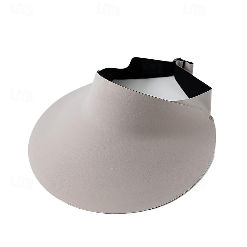 Tennis Sport Visor Sun Visor Men's Solid Colored Classic Fashion Adjustable UV Sun Protection Breathable for Tennis Baseball Running Summer Dark Grey Black Khaki4