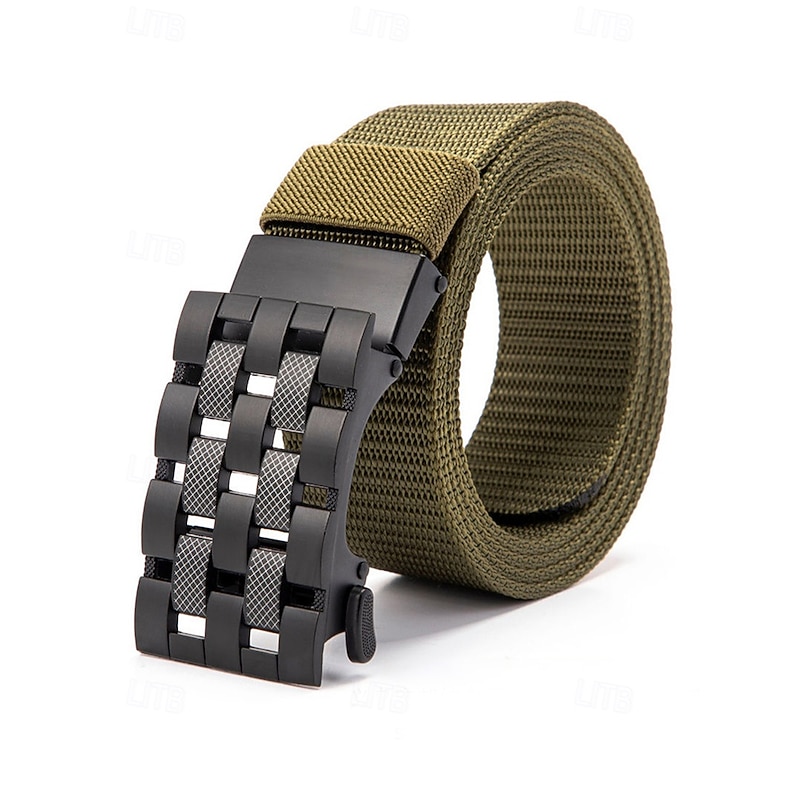 Men's Tactical Nylon Web Belt with Ratchet Buckle – Adjustable Military-Style Belt for Outdoor, Casual and Workwear