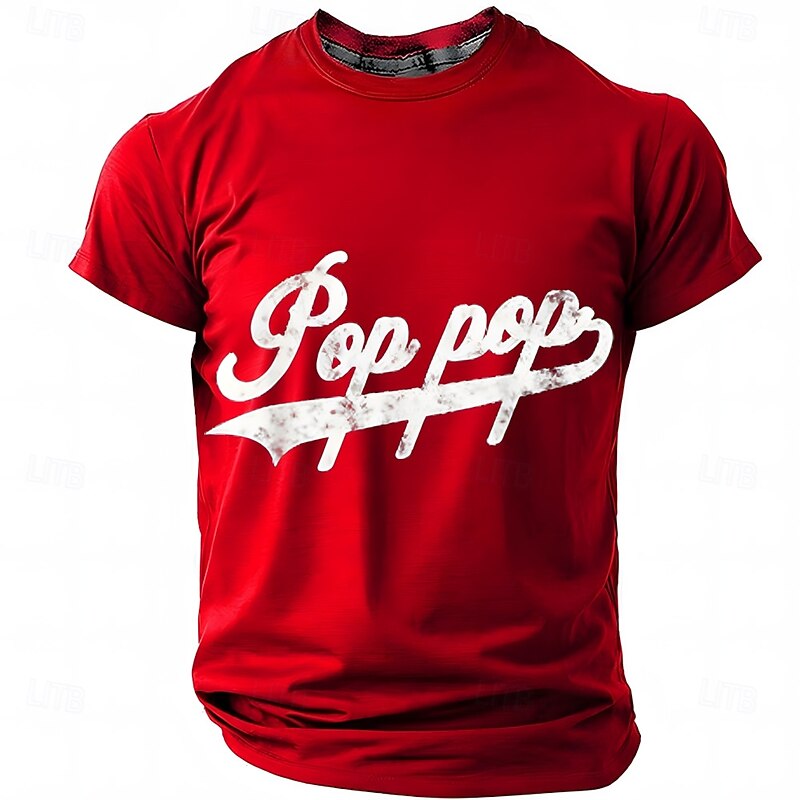 Men's Funny Slang Papa Dad T Shirt Short Sleeve T shirt 3D Print Crew Neck Shirt Fashion Daily Casual Street Casual Daily Black Red Blue Summer Spring Clothing Apparel S M L XL XXL XXXL2