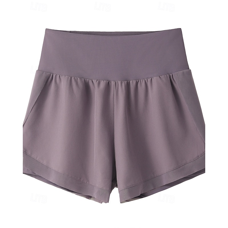 US Open Women's Solid Colored Running Shorts Sports Shorts Tennis Shorts Bike Shorts Pocket 2 in 1 High Waist Quick Dry Moisture Wicking Breathable Tennis Golf Pickleball Black White Pink Tennis2