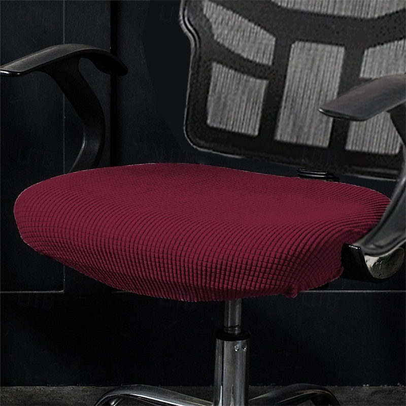 Office Chair Cover Thicken Solid Office Computer Spandex Split Seat Cover Universal Office Anti-dust Armchair Cover Waterproof Separate Sitting Cover