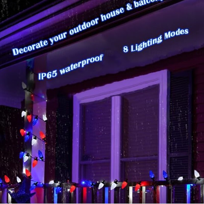 7m String Lights 50 LEDs EL 5mm 1Set Mounting Bracket 1 set RGB Holiday Lights Solar Creative Outdoor Solar Powered4