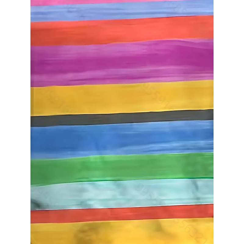 Women's T Shirt Summer Tops Graphic Striped Classic Casual Short Sleeve V Neck Crop Tops Daily Weekend Print Rainbow Summer Spring Fall3