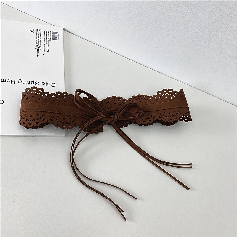 Women's Belt PU Black Green Khaki Coffee Waist Belt Street Daily Pure Color3