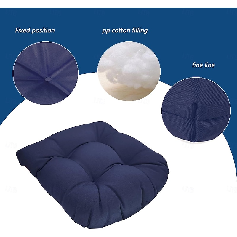 Outdoor Chair Seat Cushions Waterproof Set of 2, 19" X 19"U-Shaped Patio Chair Cushions for Patio Furniture Chairs Home Garden Decoration3
