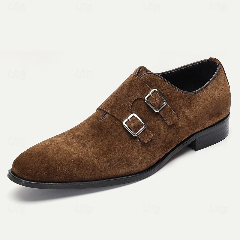 Men's Crocodile Pattern Monk Shoes – Premium Leather Double-Buckle Monk Shoes for Work, Formal Events and Nightlife Style2