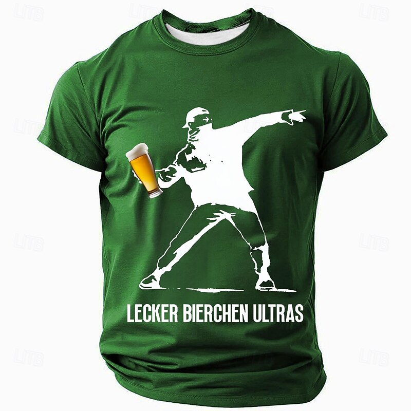 Men's Short Sleeve Graphic T-Shirt | Tasty Beer Ultras Design | Hobbies & Lifestyle Beer Fan Apparel4
