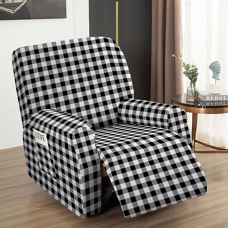 Floral Recliner Cover Chaise Lounge Cover Geometric Printed Slipcovers