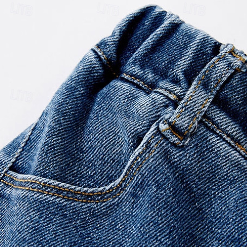 Kids Girls' Trousers Floral Streetwear Pocket School 4 years+ Summer Blue3