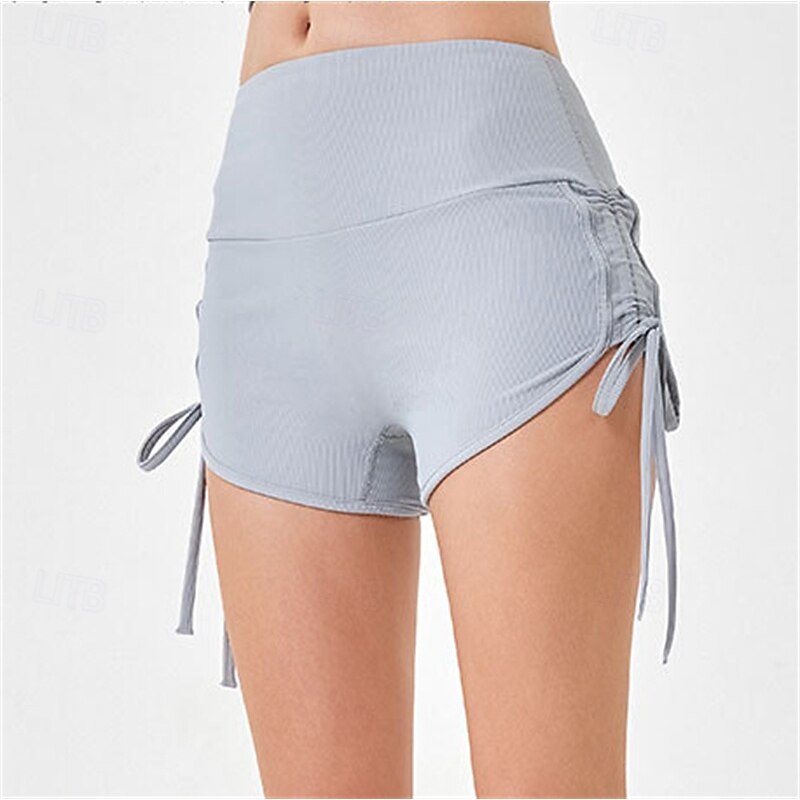 Women's Solid Colored Sports Shorts Tennis Shorts Drawstring Contrast Binding Wide Waistband Moisture Wicking Breathable Tennis Golf Pickleball Black Pink Khaki Tennis Clothing3