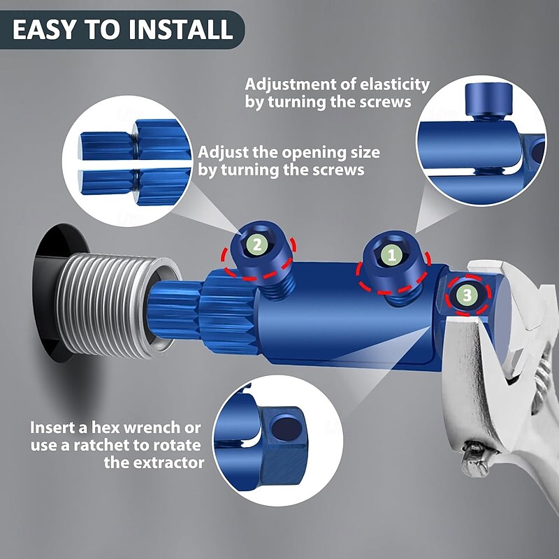 New Pipe Extractor Tool Pipe Nipple Extractor Set Pipe Remover Kit Broken Pipe Thread Remover Fits 1/2 inch to 1 inch Pipe Capacity Great Diy Gift for Men3