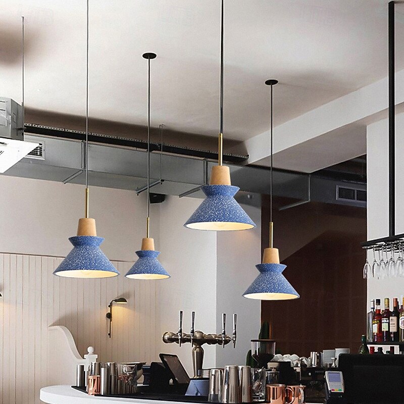 LED Pendant Light Resin Modern Kitchen Island Light Fixture,Adjustable Pendant Lighting for Kitchen Island,Black Gold Led Chandelier for Dining Room,Bedroom,Mini Pendant Spot Lights (1-Pack)4