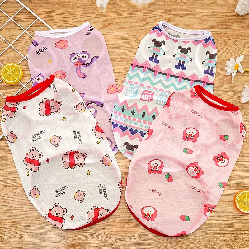 Dog Shirts Quick Dry Soft Stretchy Pet T-Shirts with Reflective Label Tank Top Sleeveless Vest Sun Protection Dog Clothes for Small Dogs Medium2