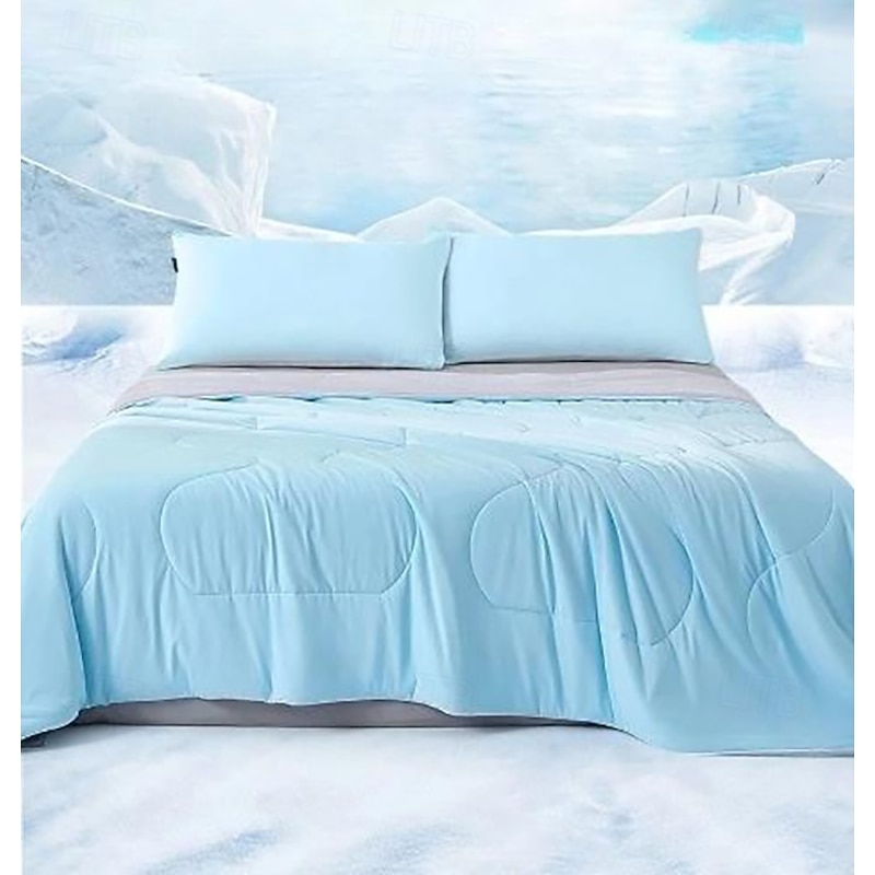 Summer Cooling Blanket, Breathable Comfortable Cooling Blanket, Soft Throw Blanket for Home Office, Comfy Bedding, Bedroom Accessories Gift for Summer, Gifts for Men Women