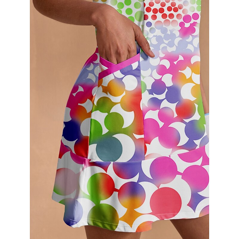 Women's Golf Dress Multicolor Sleeveless Dress Ladies Golf Attire Clothes Outfits Wear Apparel4