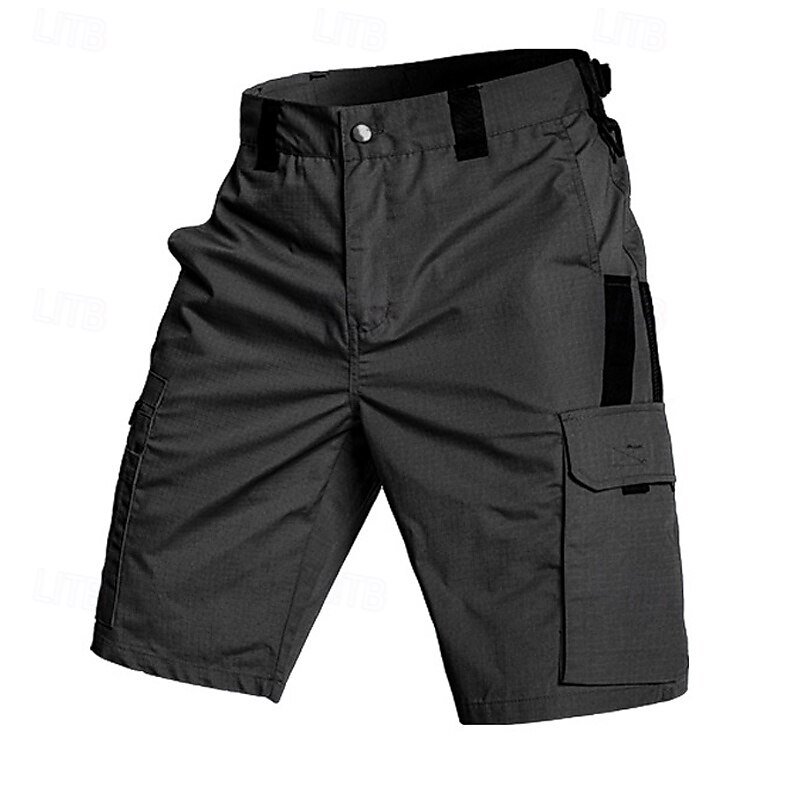 Men's Tactical Shorts Cargo Shorts Camo Shorts Shorts Multi Pocket Flap Pocket Plain Camouflage Comfort Wearable Knee Length Outdoor Sport Daily Fashion Casual Black Green3