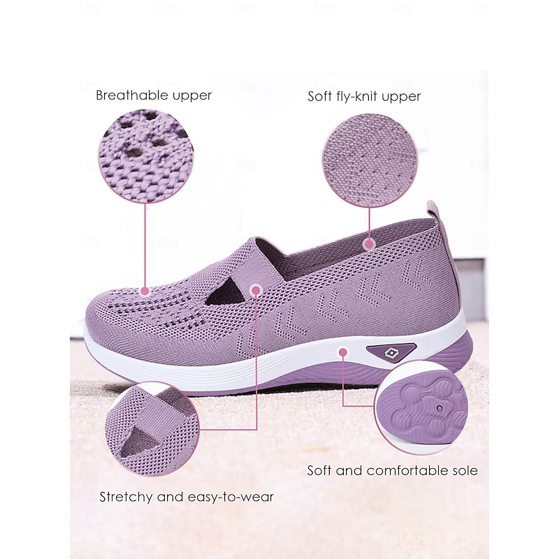 Women's Green Slip-On Athletic Sneakers with Breathable Mesh, Arch Support, Perfect for Walking and Casual Wear 9