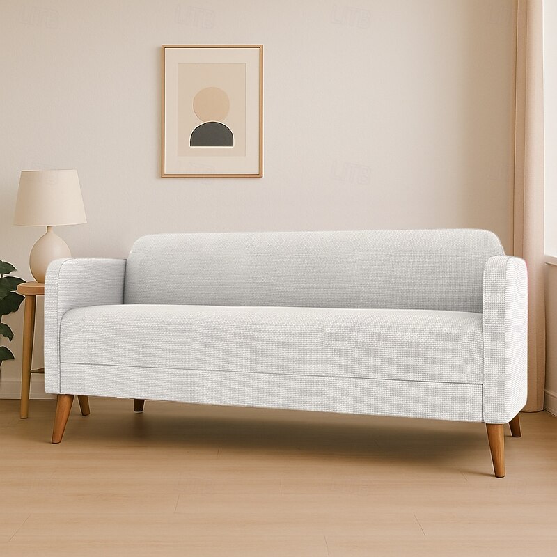 Sofa Cover Suitable For LINANÄS Sofa Solid Color Quilted Polyester Slipcovers