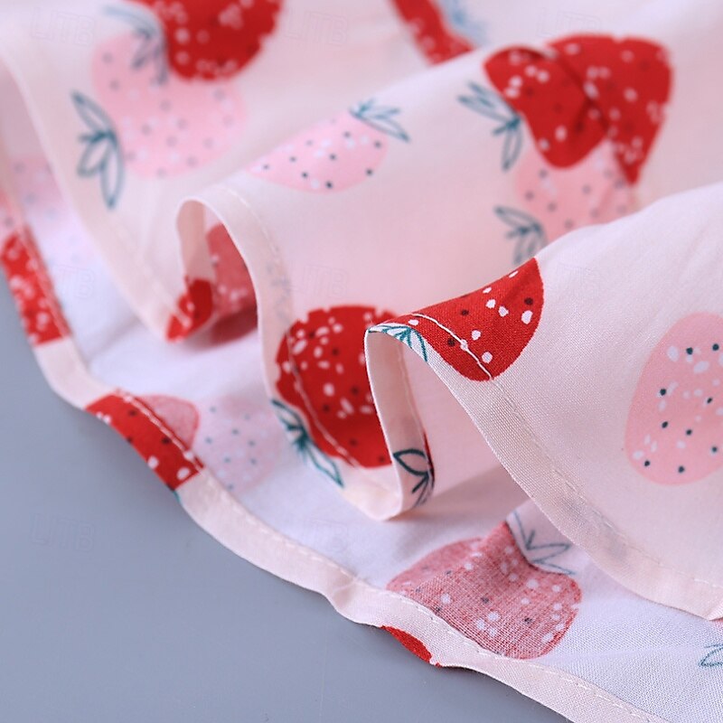 Kids Girls' Dress Flower Sleeveless Outdoor Ruched Adorable Basic Cotton Knee-length Casual Dress Floral Dress Summer 4 years+ Pink Red Royal Blue3