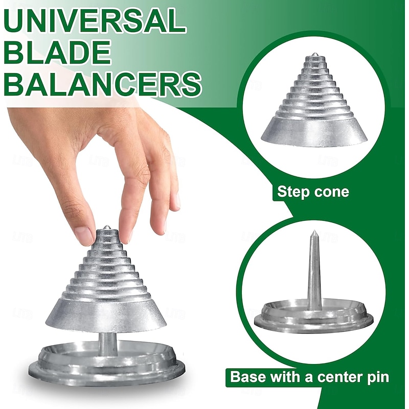 Lawn Mower Blade Balancer for Balances Blades After Sharpening, Metal Material Design Lawnmower Accessories, Compatible with Most Lawnmower Blades3