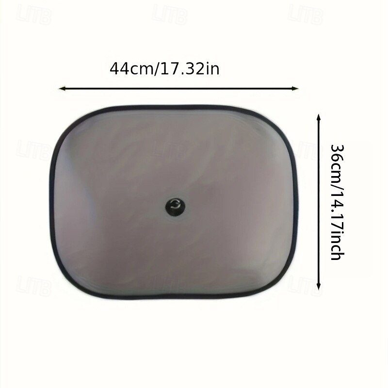 2-Pack Car Sun Shades – UV Protection, Static Film & Steel Mesh, Easy Suction Mount, Foldable for Storage, No Residue, 36×44cm, Fits Most Vehicles4