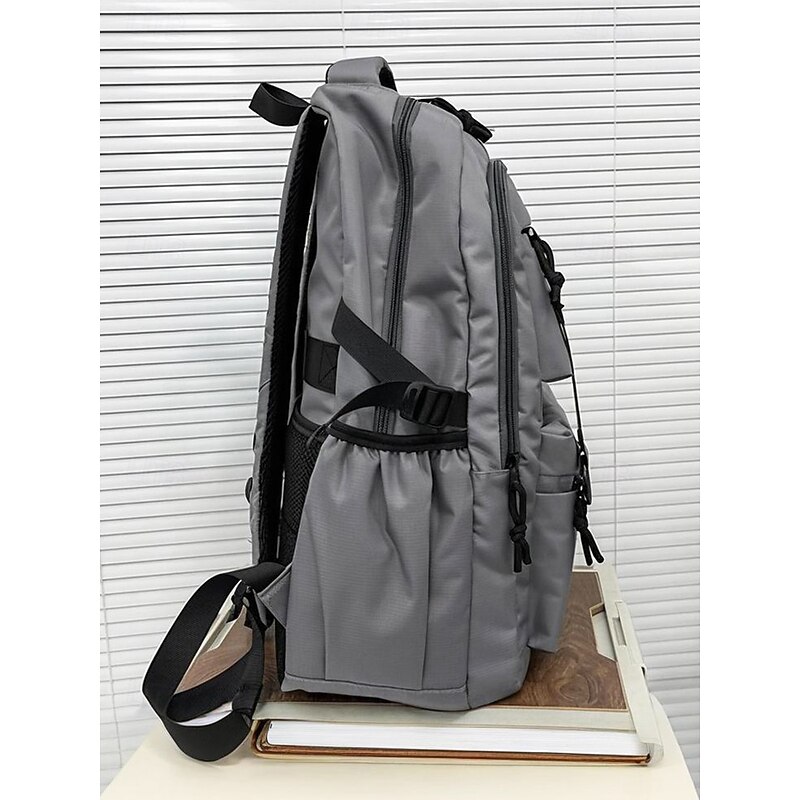 Waterproof Large Capacity Nylon Student Backpack - Multi-compartment Casual Travel School Bag for Teen Girls and Boys to School4