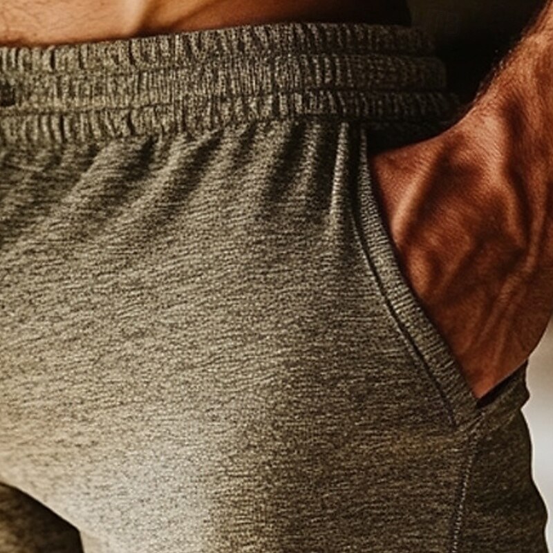 Men's Athletic Shorts Sweat Shorts Shorts Summer Shorts Pocket Elastic Waist Drawstring Plain Comfort Breathable Short Outdoor Sports Classic Casual Gray3