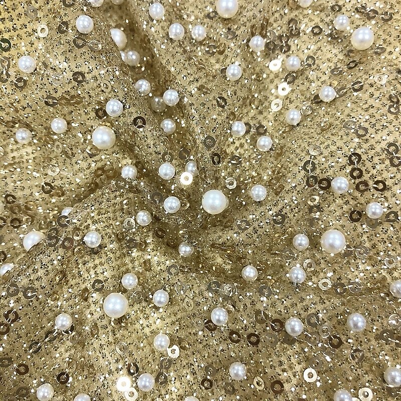 Gold Sequin Dress Mermaid / Trumpet Evening Gown Elegant Dress Formal Semi Formal Wedding Floor Length Maxi Dress Sleeveless Strapless Pleated Satin with Pearls Beading2