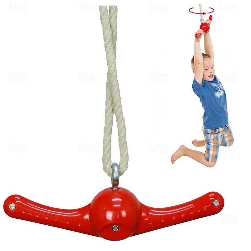 Swing Spins 360 Degree Spinner Swing for Boys Girls Indoor Outdoor Twister Activity, Flip Toy for Teens Exercise, Build Kids Body Strength, Basement Playground Backyard Fun Accessory2