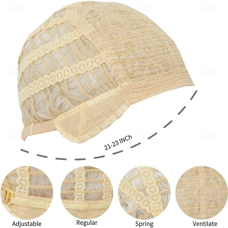 Womens Short White Blonde Pixie Cut Wig Straight Side Part Layered Hair Wig Shaggy Synthetic Fiber Old Lady Wigs for Daily Use2