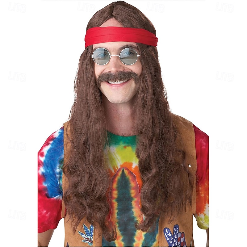 California Costumes Hippie Man Wig Halloween Wigs