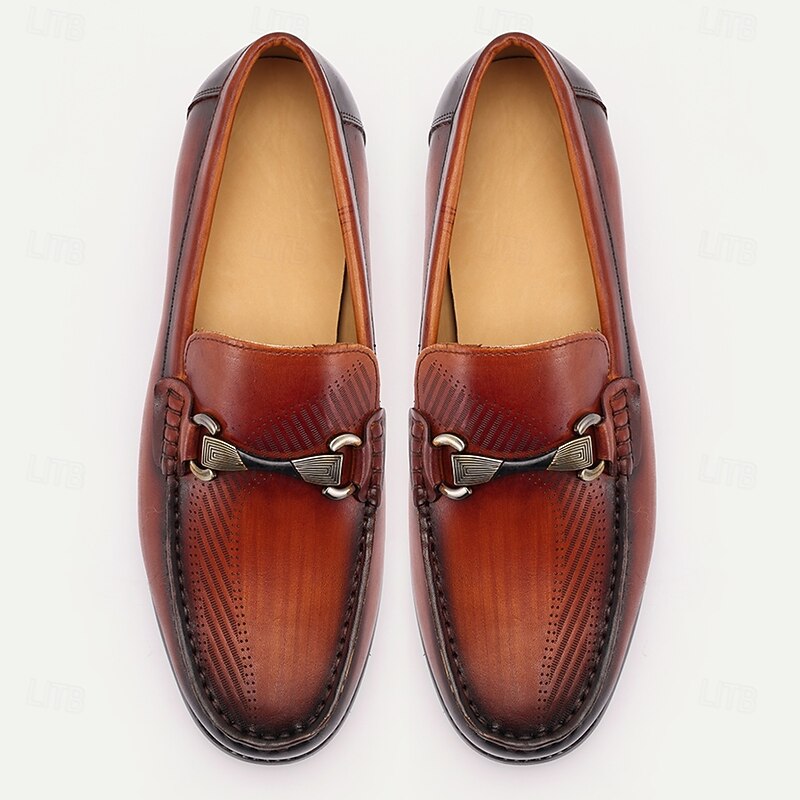 Men's Premium Leather Loafers – Comfortable Slip-On Dress Shoes for Work, Social Gatherings and Business Casual Settings4