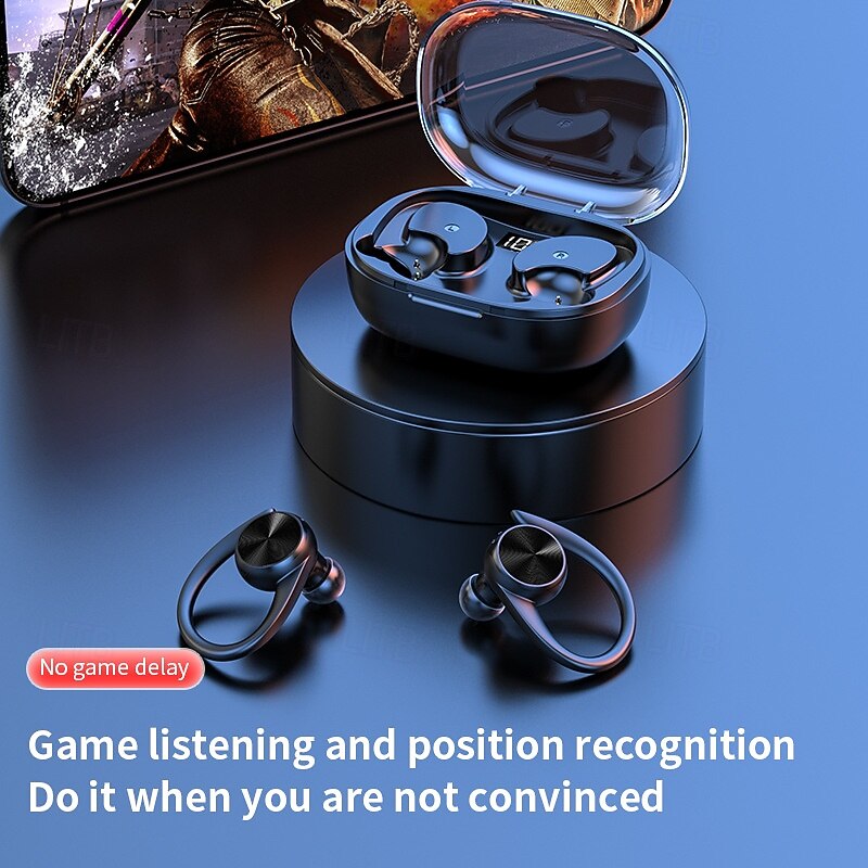 Q36 TWS Wireless Earbuds Bluetooth 5.3 Ear Hook Sports Gaming Headphones with Mic and Charging Case3