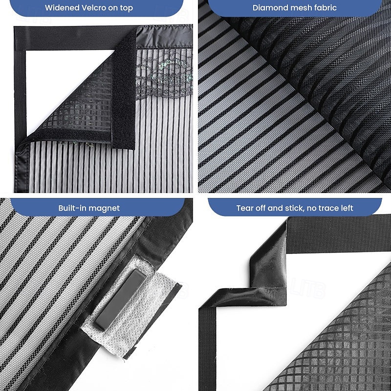 Magnetic Screen Door Portable, Fly or Bug Screen Magnetic, Mesh Screen Door For Sliding Door,Garage,Patio,Kitchen,Living,Window Room,Bedroom,Bar,Pet and Kid Easy Entry2