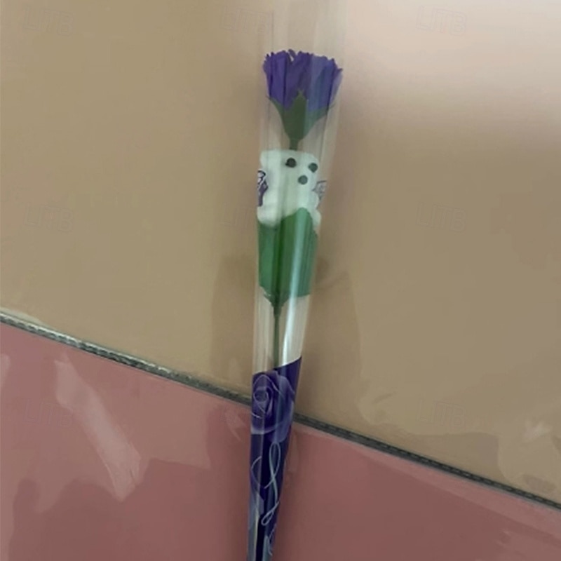 10pcs/5pcs/1pcLove Little Bear Rose Single Gift for Mom's Mother's Day Soap Flower Fragrant Soap Flower Single Carnation Soap Flower Little Bear Flower4